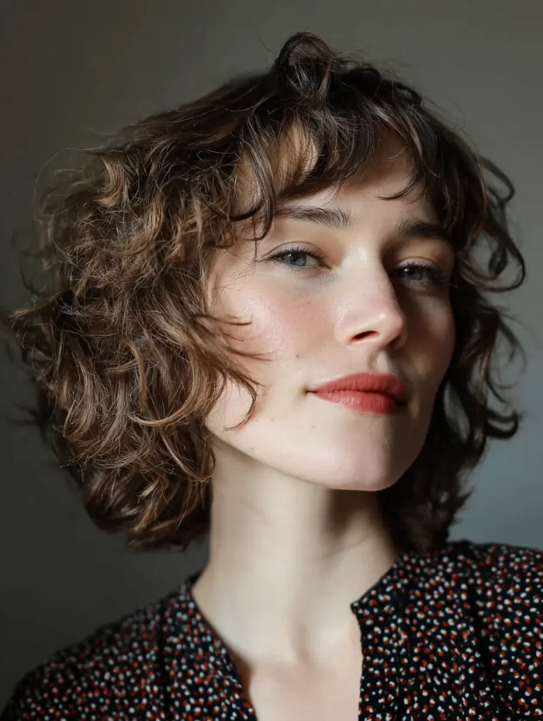 Wavy Lob with Side Fringe