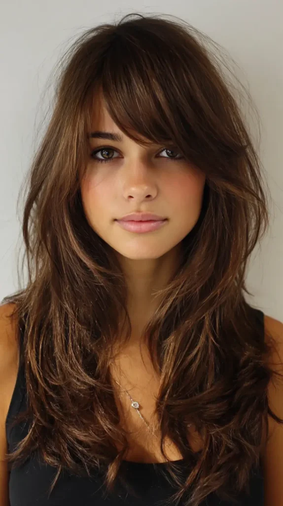 Wispy Side Bangs with Layers