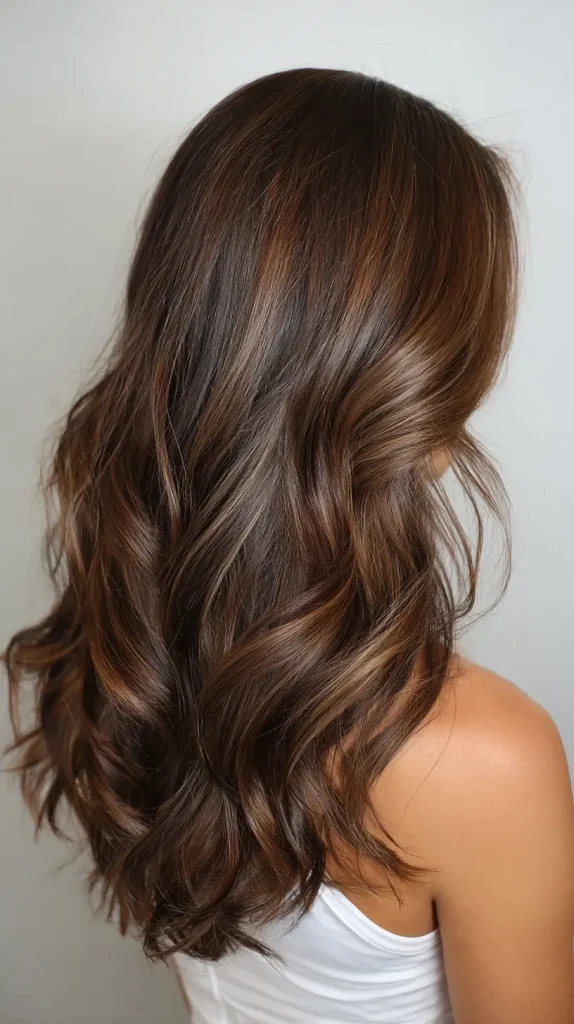Ash Brown Highlights for a Cooler Contrast
