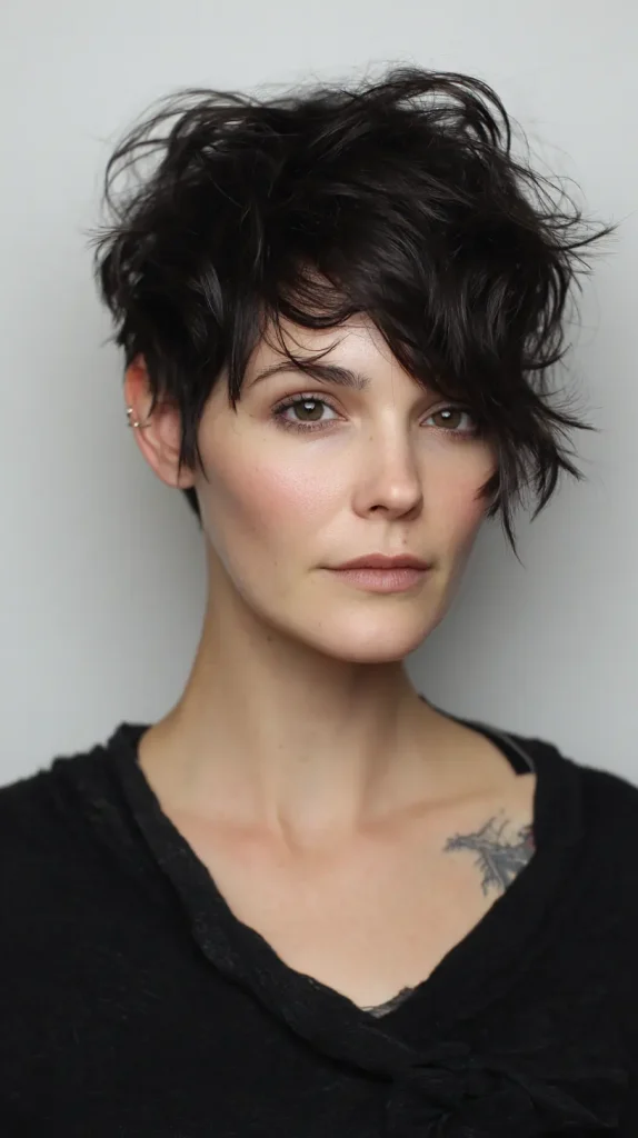 Asymmetrical Choppy Messy Cut