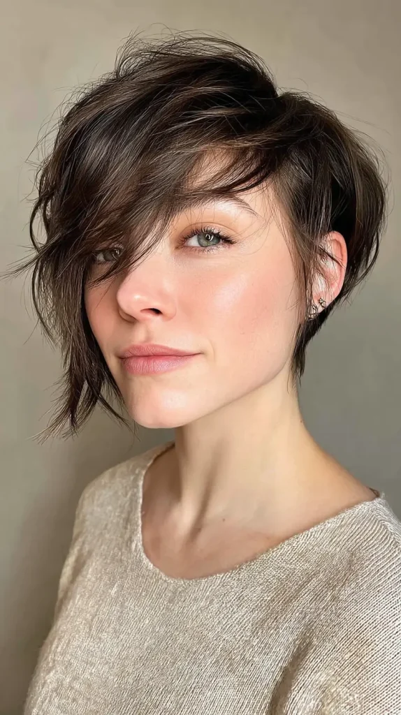 Asymmetrical Short Cut with Side Bangs