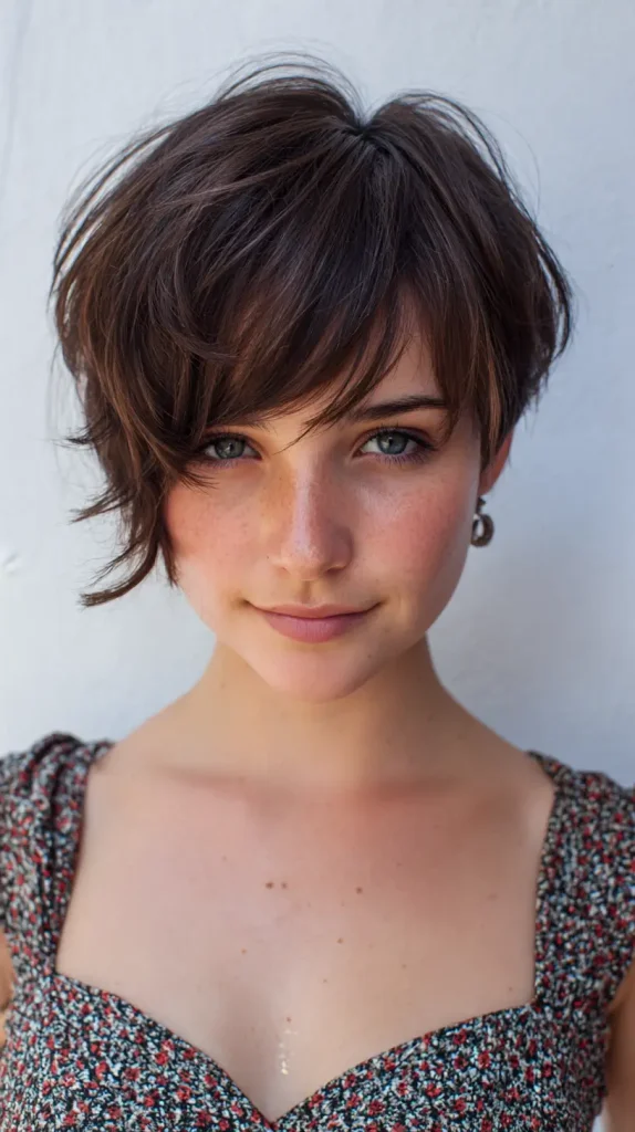 Asymmetrical Short Side Bangs