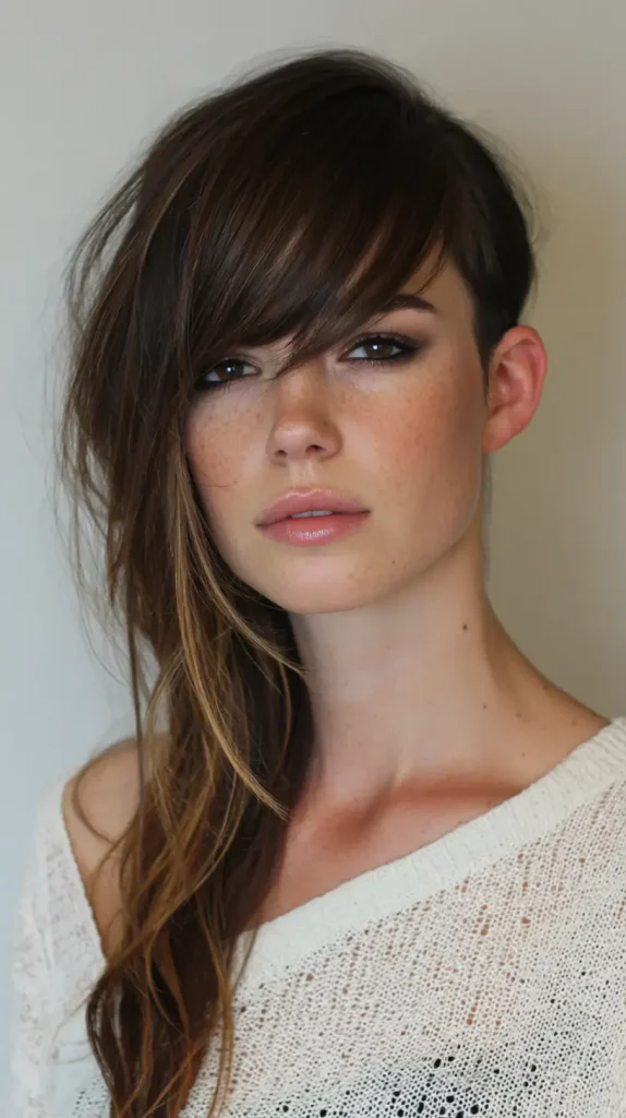 Asymmetrical Side Bangs