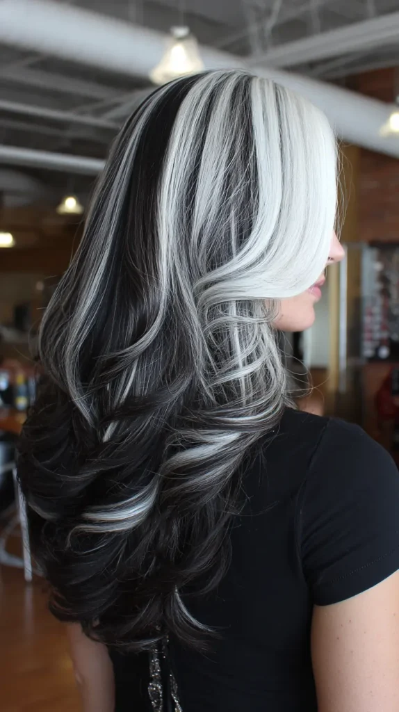 Black and White Chunk Highlights
