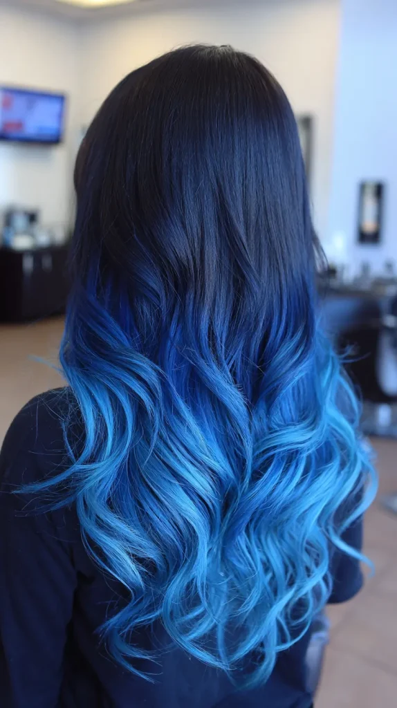 Black to Blue Ombre