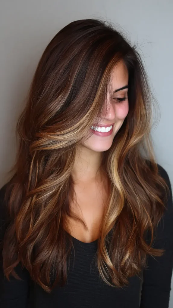 Blonde Babylights on Chestnut Hair