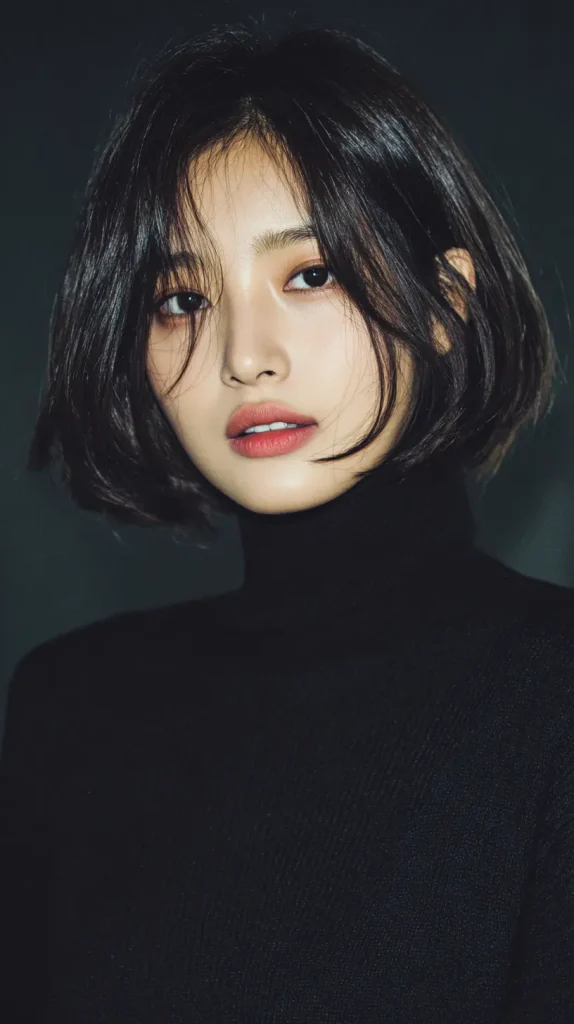 Blunt Bob with Middle Part