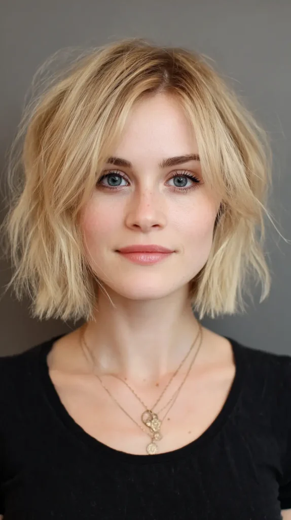 Blunt Cut Bob with Choppy Layers