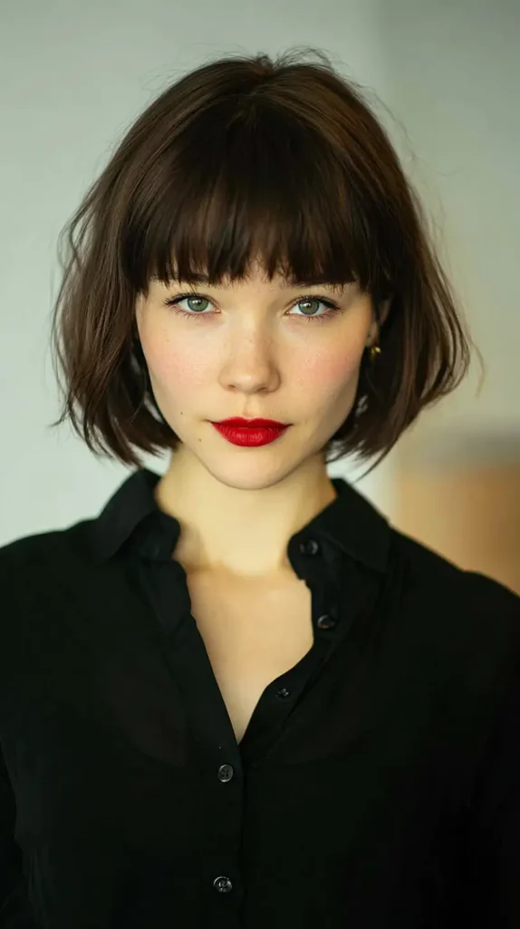 Blunt Short Side Bangs