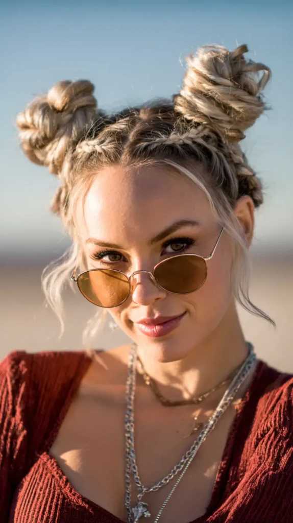 Boxer Braided Space Buns