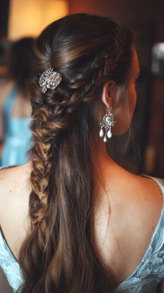  Braided Back with Accent Clip