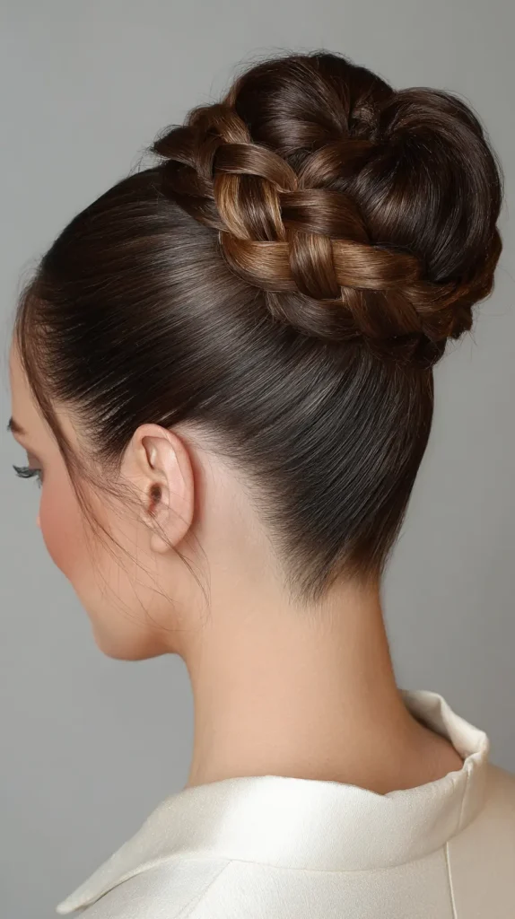 Braided Slick Back Bun