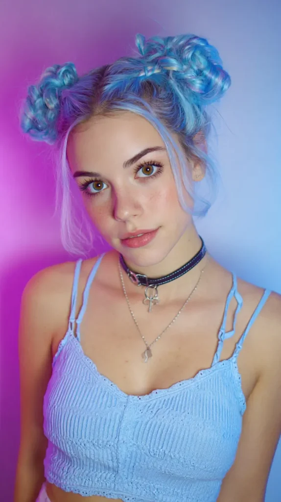 Bubble Braided Space Buns