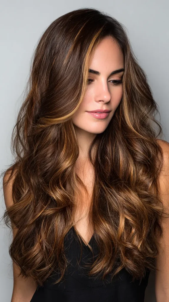 Chestnut Brown with Face-Framing Highlights