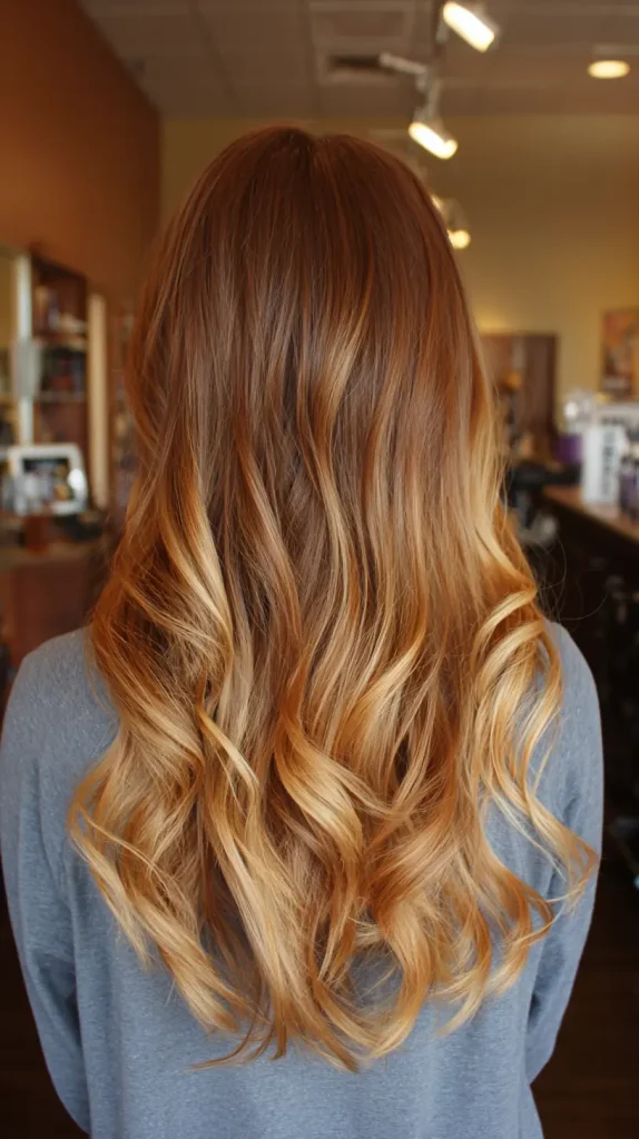 Chestnut to Honey Blonde Ombre