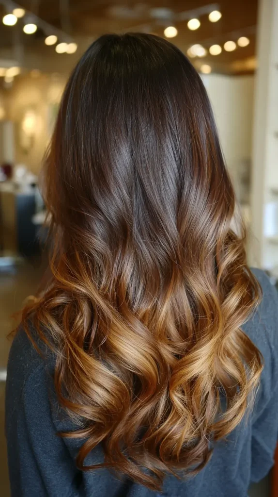 Chocolate to Caramel Ombre