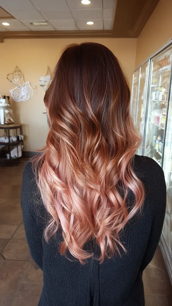 Chocolate to Rose Gold Ombre