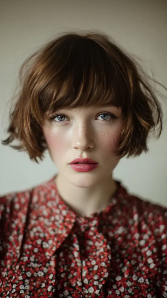 Choppy Bob with Arched Bangs