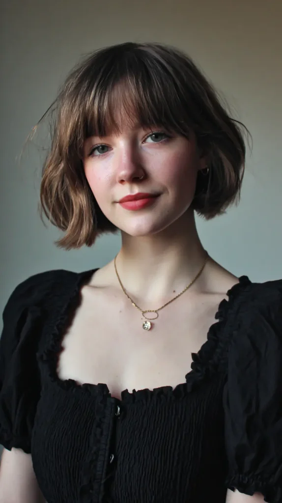 Choppy Bob with Curtain Bangs
