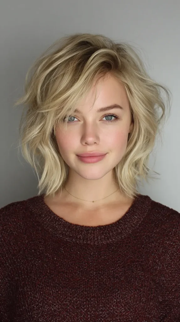 Choppy Layered Bob with Undone Ends