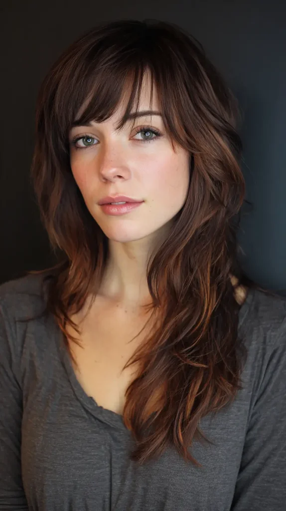 Choppy Layers with Bold Side Bangs