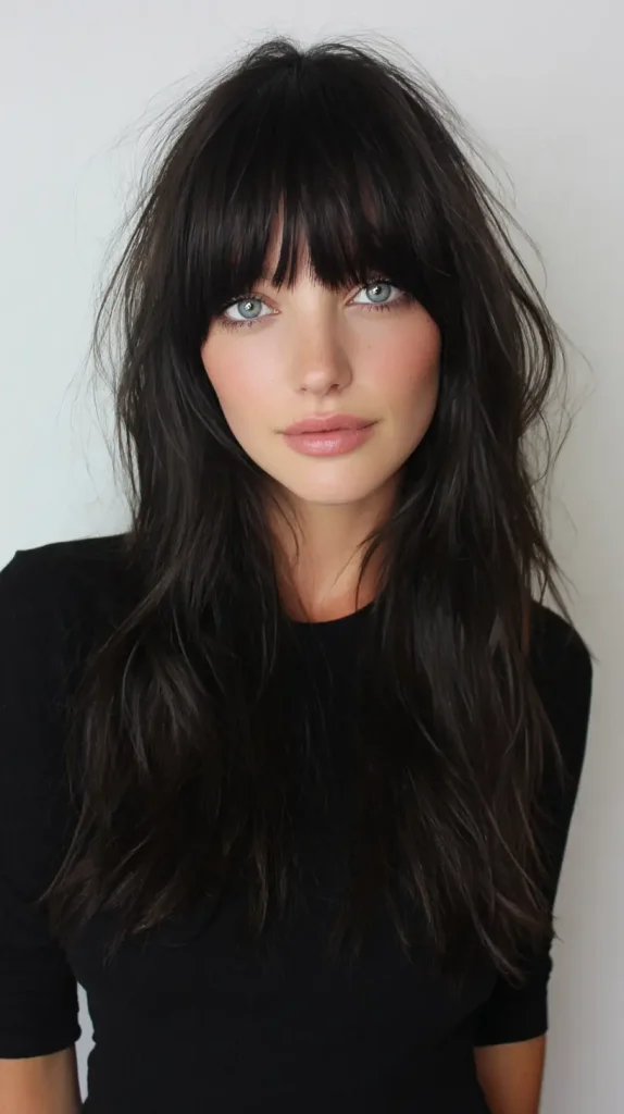  Choppy Long Bangs
