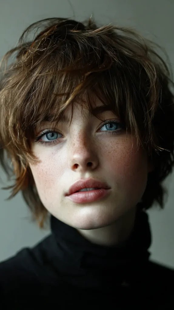 Choppy Messy Crop with Bangs