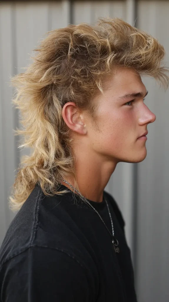 Classic Burst Fade Mullet