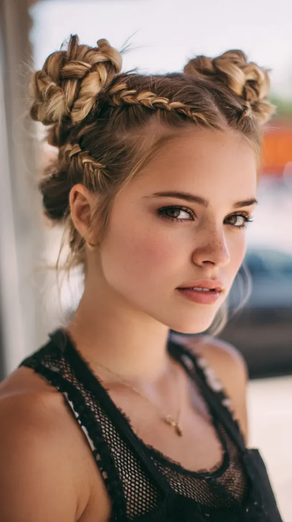 Classic Double Braided Space Buns