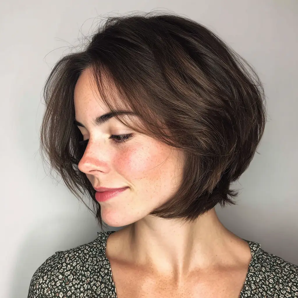  Classic Short Bob with Side Bangs