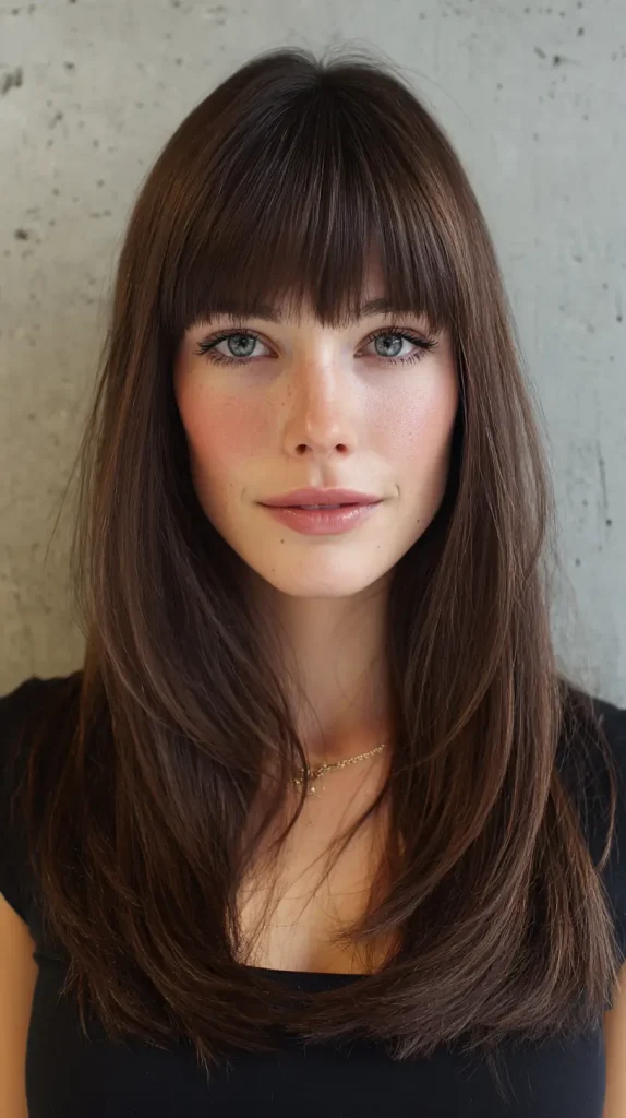 Classic Side Part with Straight Bangs