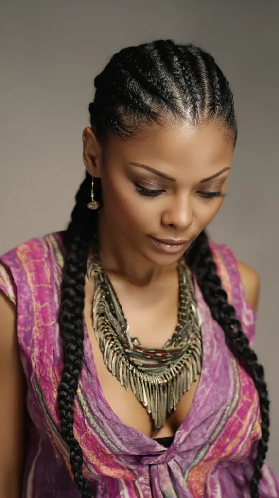 Classic Straight-Back Cornrows