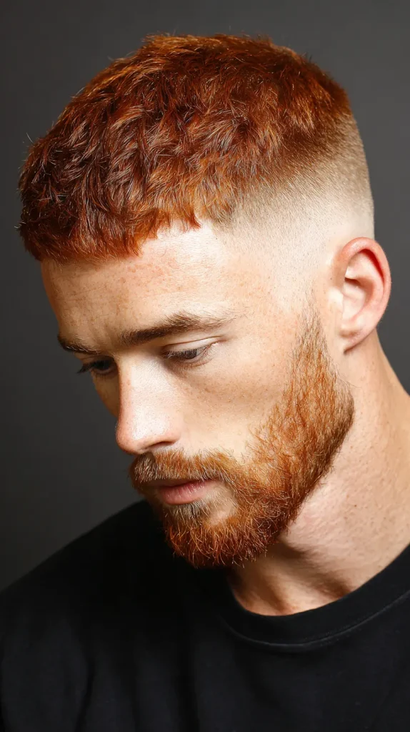 Colored Two Block Haircut Men