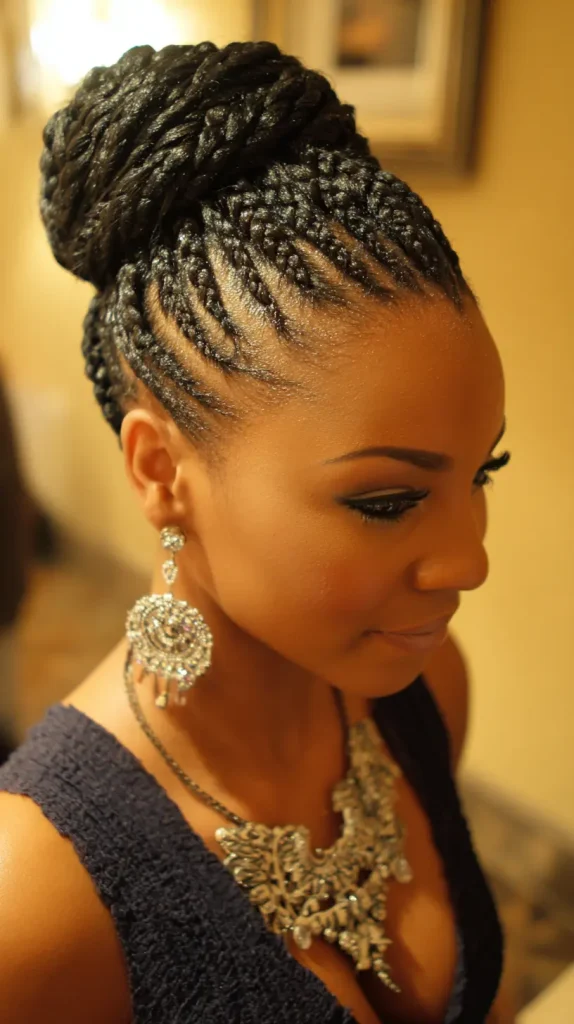 Cornrow Updo