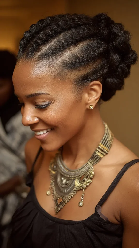 Cornrow Updo