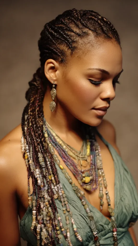 Cornrows with Beads
