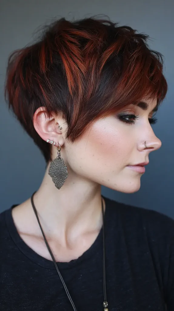 Cropped Pixie with Textured Side Bangs