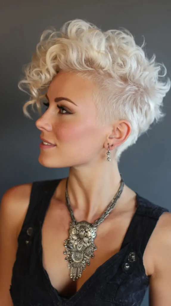 Curly Faux Hawk Pixie