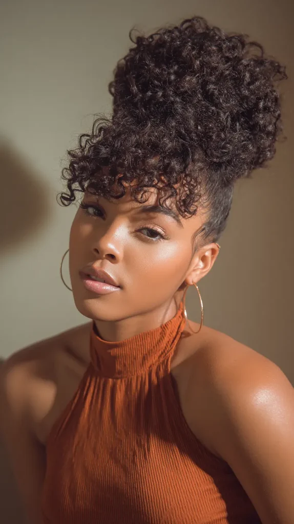 Curly High Puff