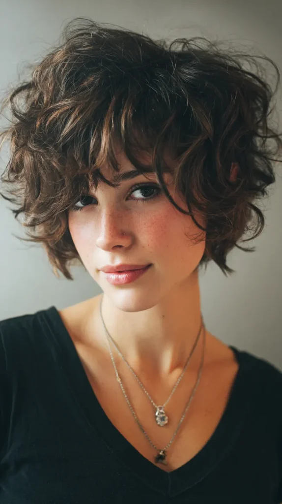 Curly Layered Bob