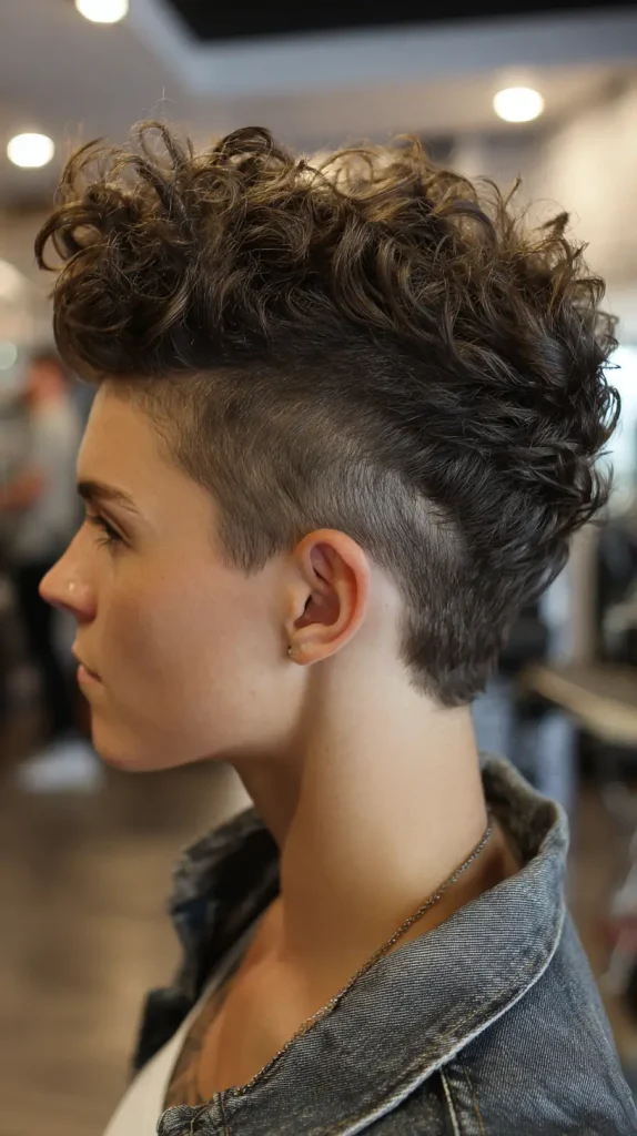  Curly Short Mohawk