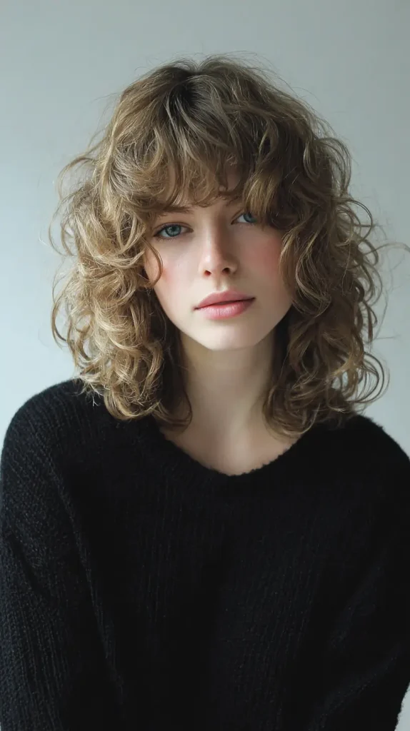  Curly Side Bangs