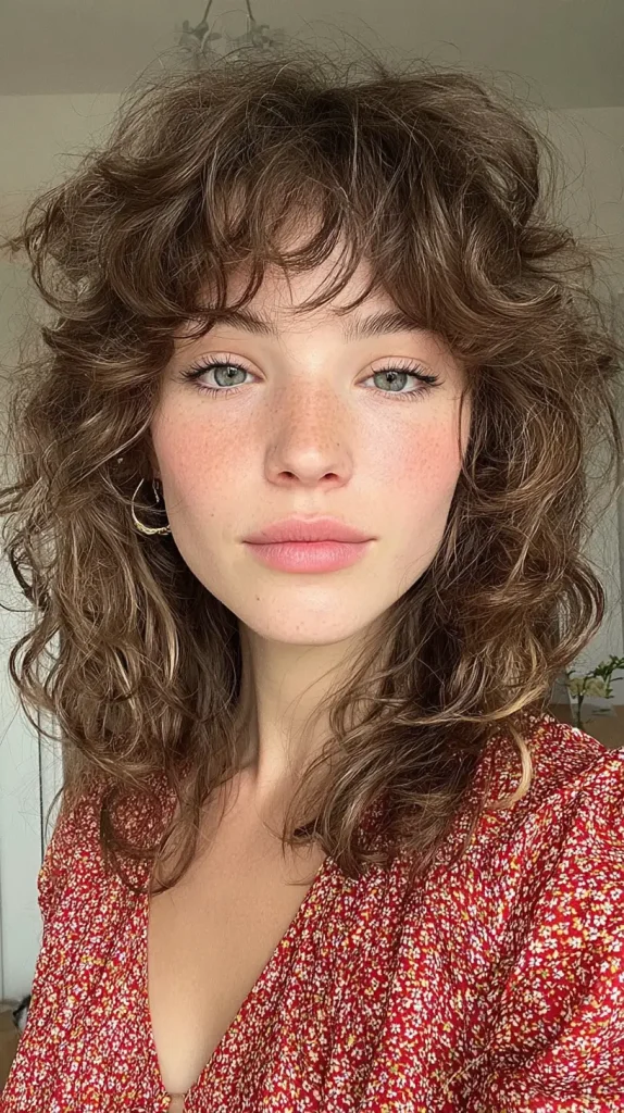 Curly Side Bangs