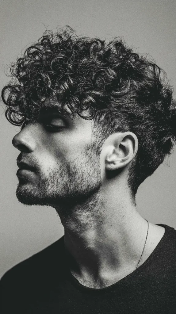 Curly Taper Fade
