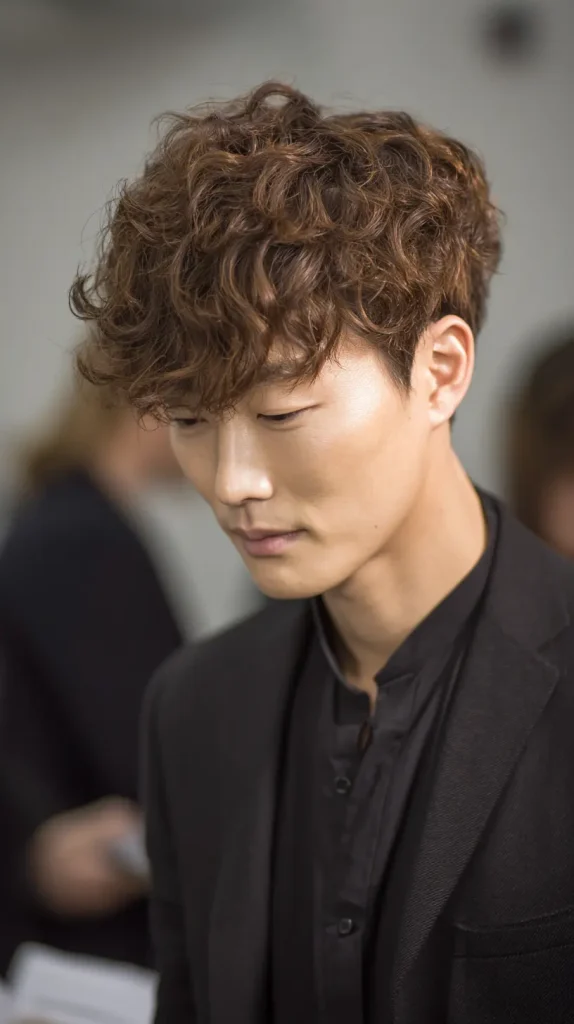 Curly Top Korean Perm Men