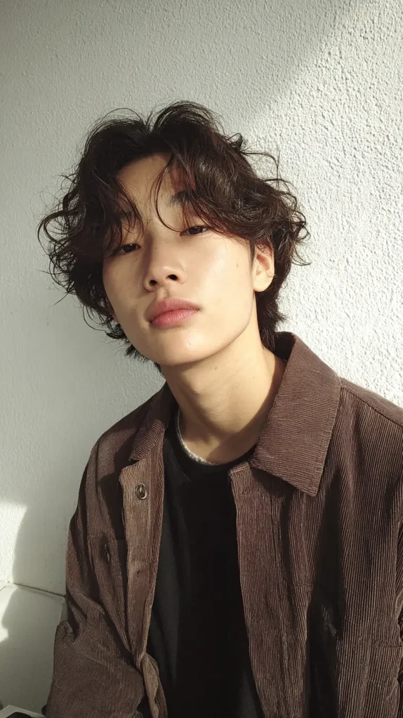 Curtain Bangs Korean Perm Men