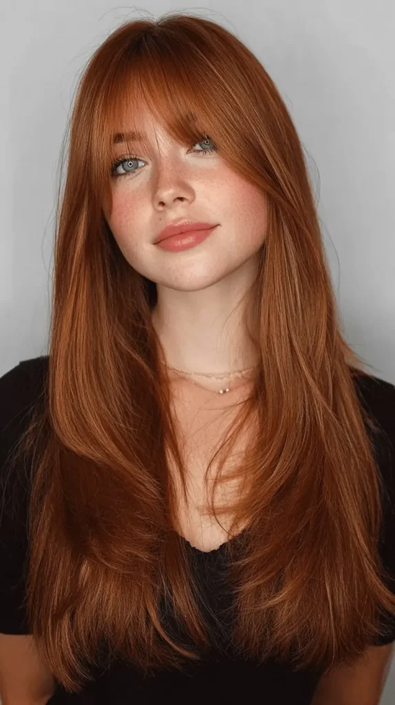 Curtain Bangs with Long Hair