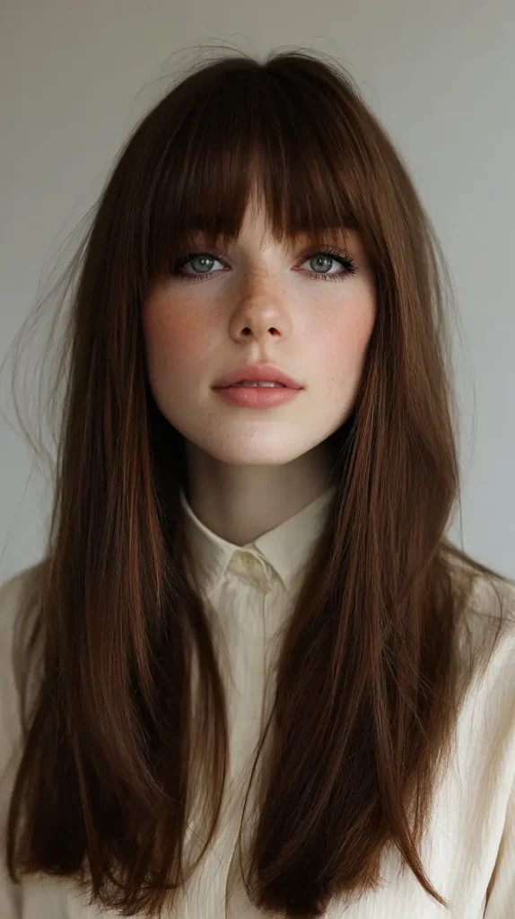 Curtain Bangs with Long Hair