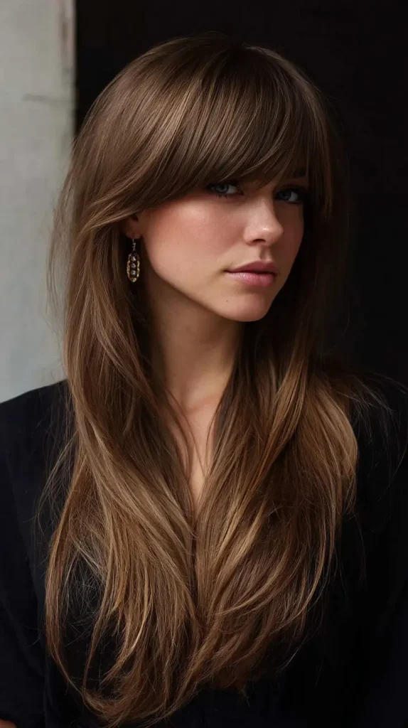 Curtain-Inspired Long Side Bangs