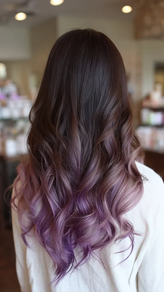 Dark Chocolate to Lavender Ombre